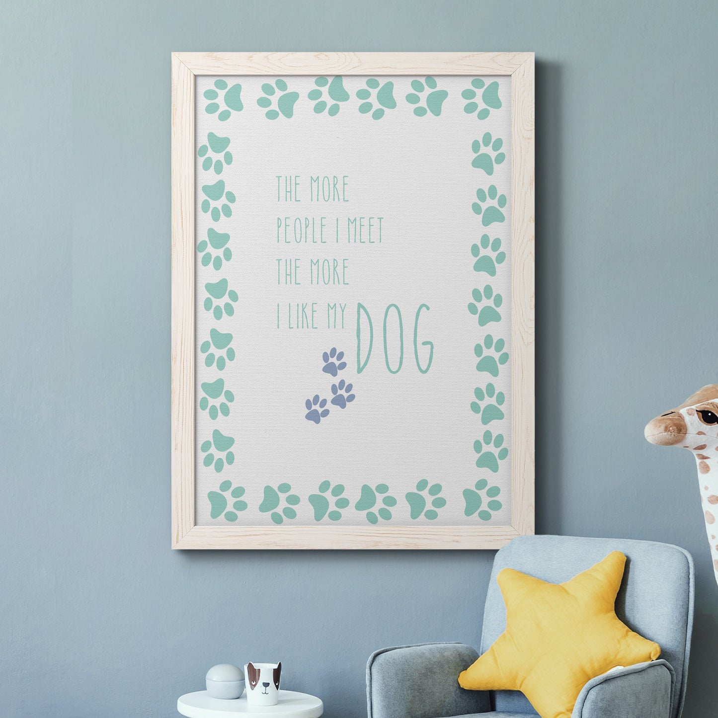 My Dog - Barnwood Framed Canvas Print