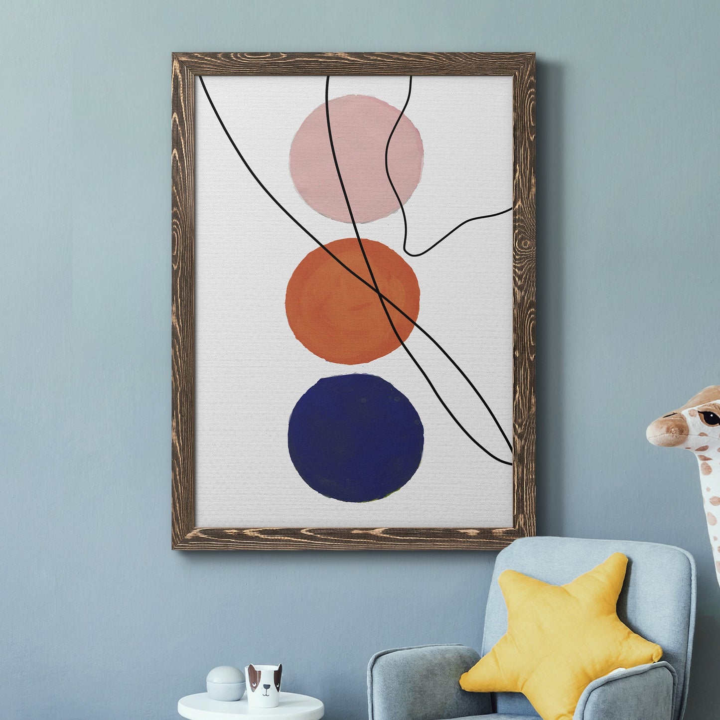 Millenium Geo Abstract - Barnwood Framed Canvas Print