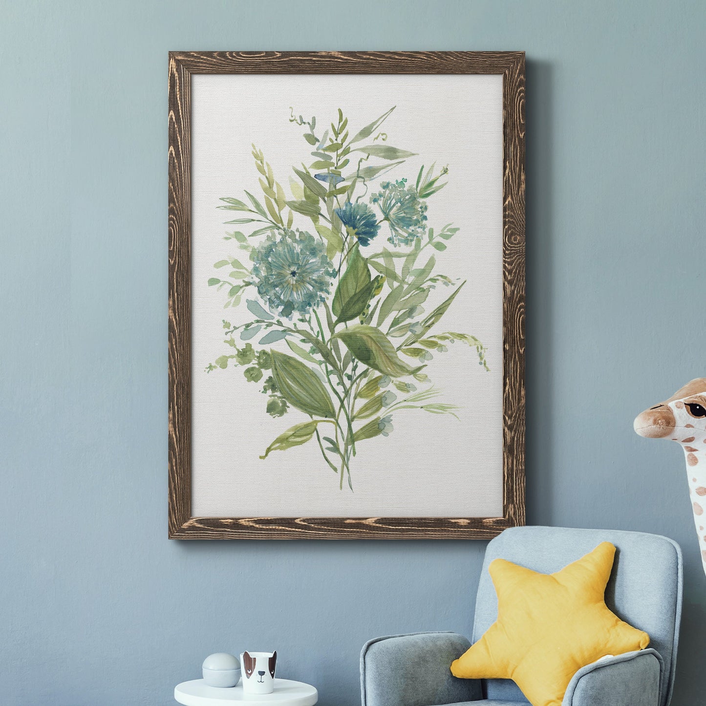 Greenery II - Barnwood Framed Canvas Print