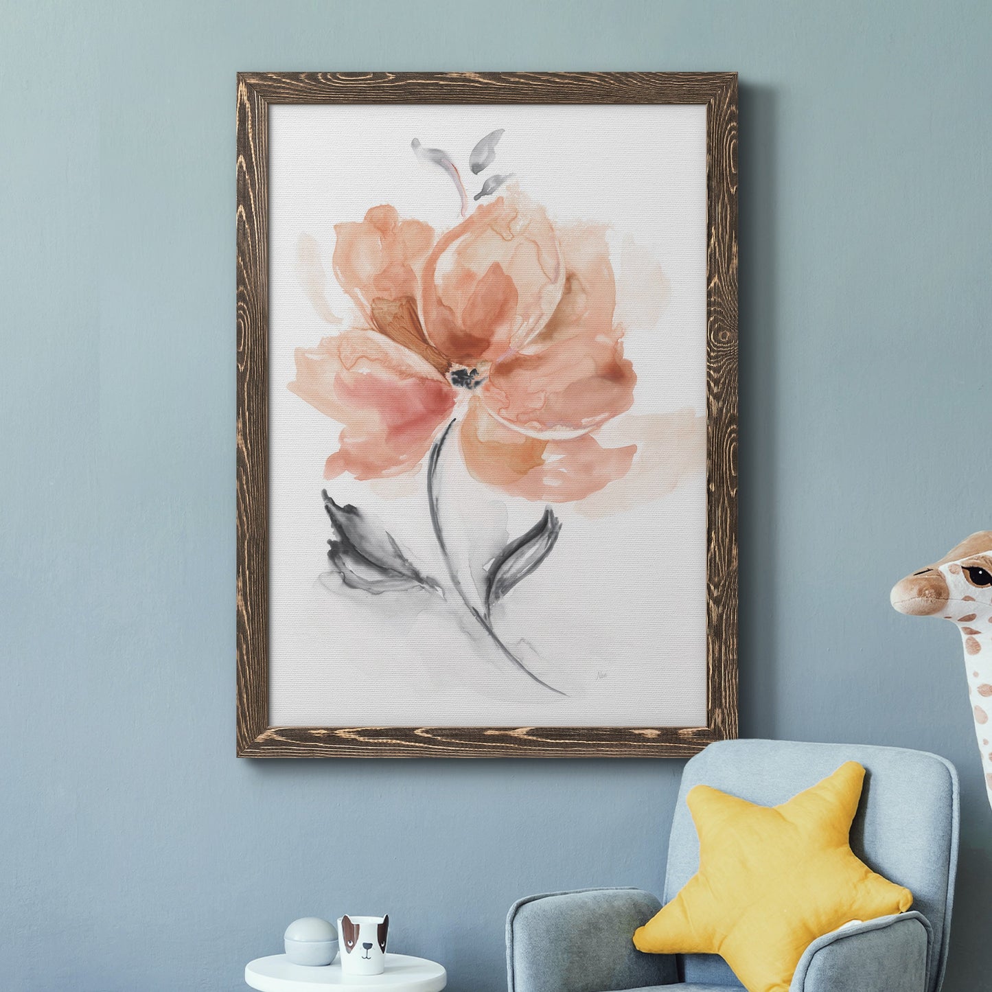 Soft Sensation I - Barnwood Framed Canvas Print