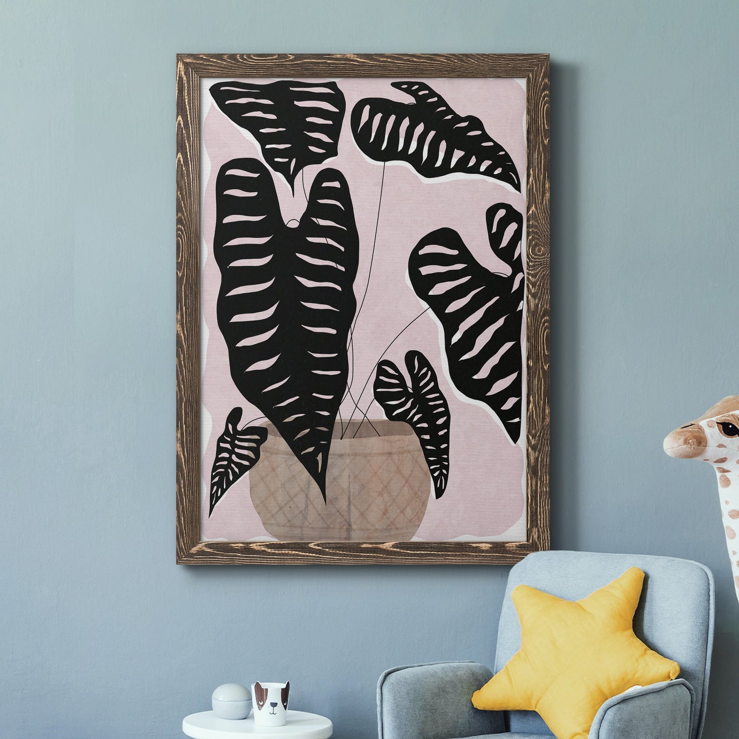 Potted Plant II - Barnwood Framed Canvas Print