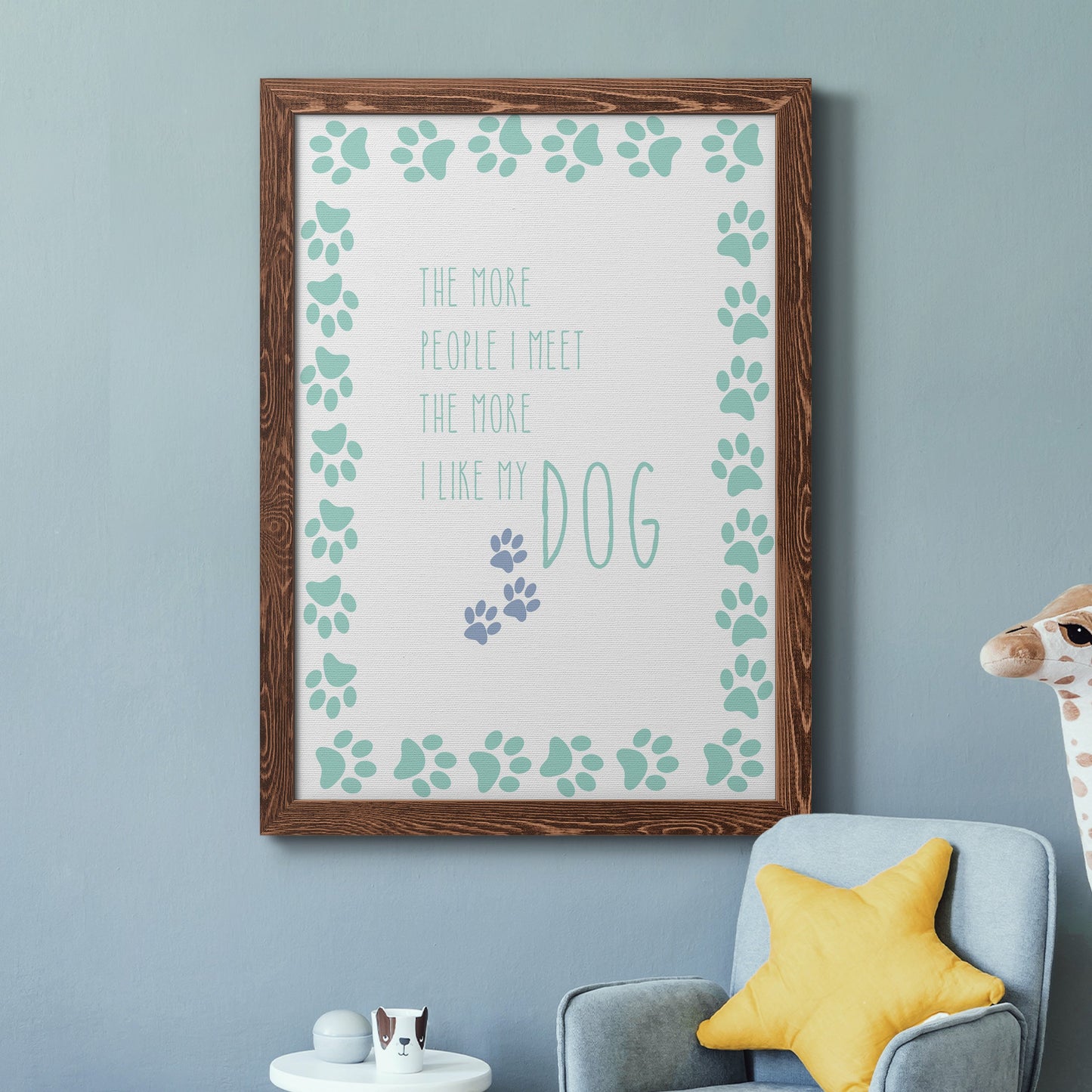 My Dog - Barnwood Framed Canvas Print