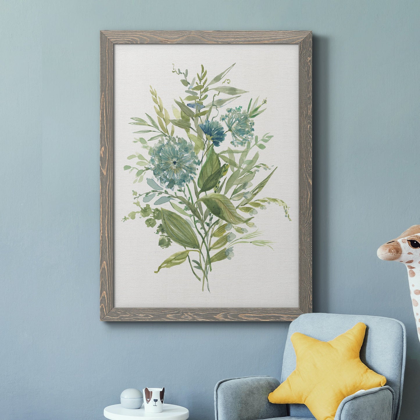 Greenery II - Barnwood Framed Canvas Print