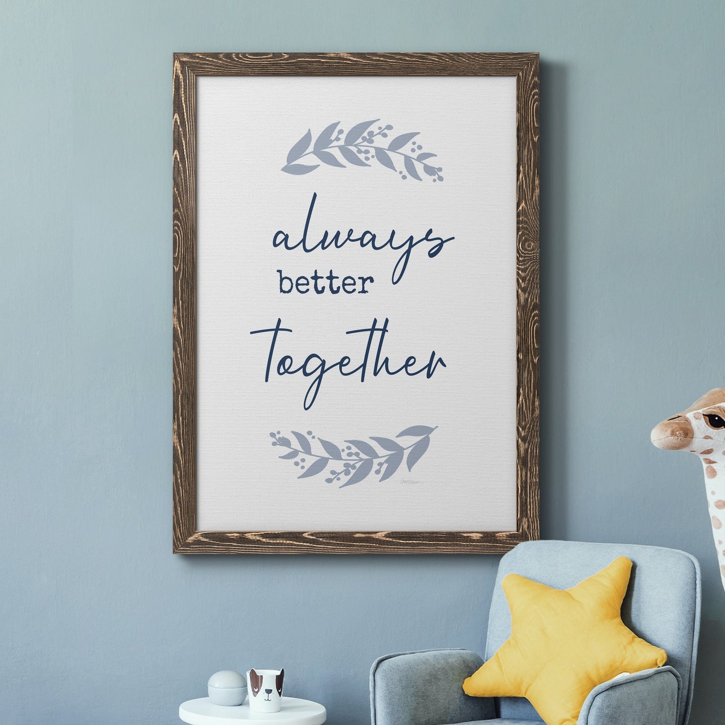 Always Together - Barnwood Framed Canvas Print