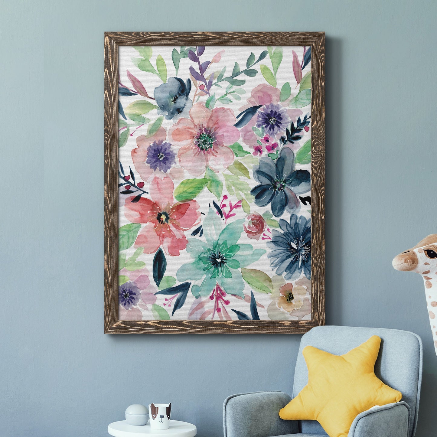 Cool and Serene - Barnwood Framed Canvas Print