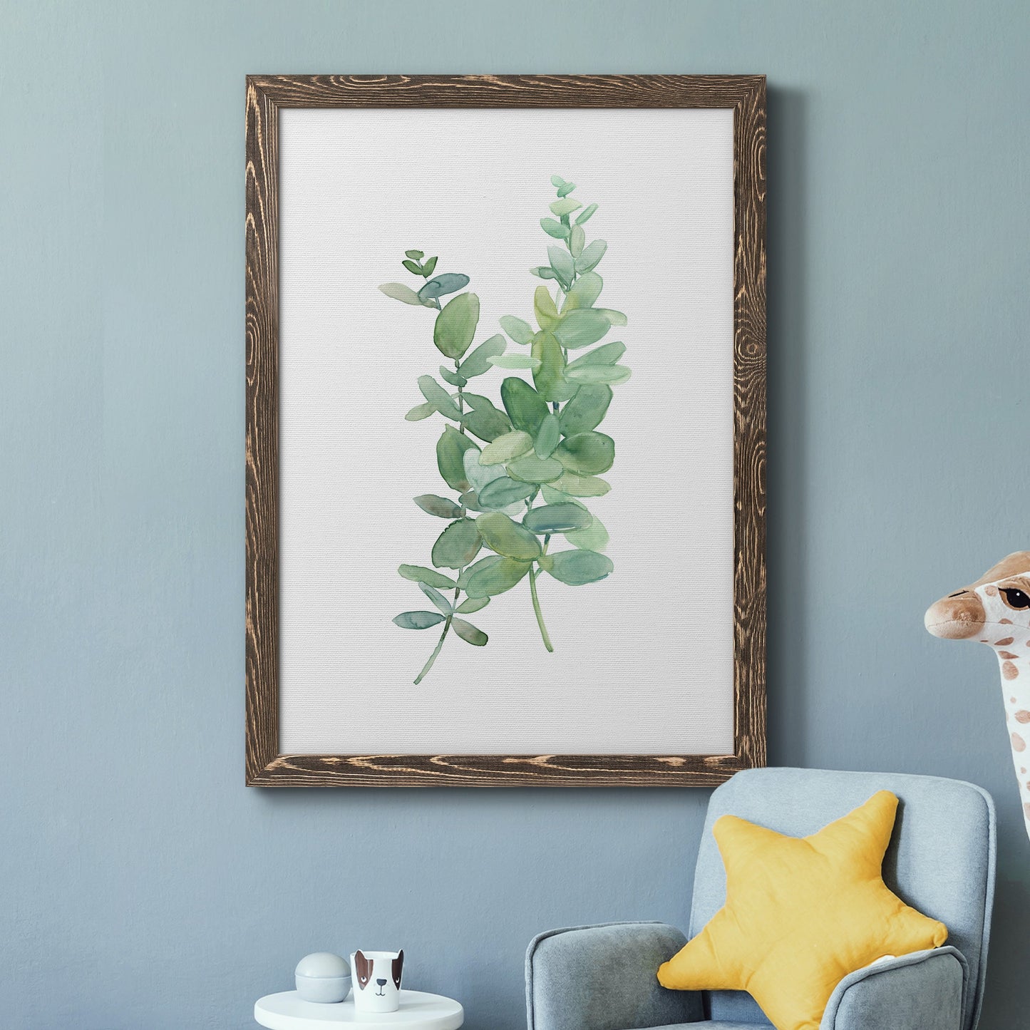 Eucalyptus I - Barnwood Framed Canvas Print