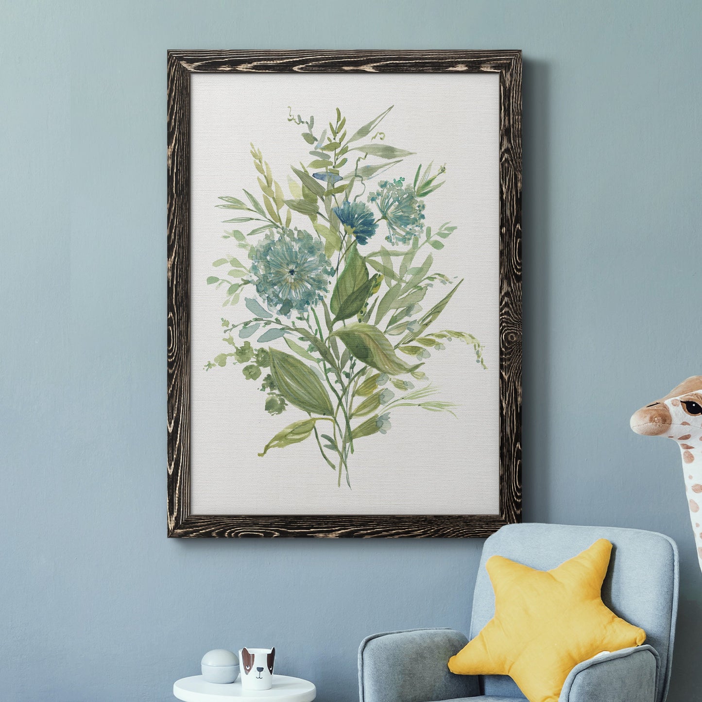 Greenery II - Barnwood Framed Canvas Print