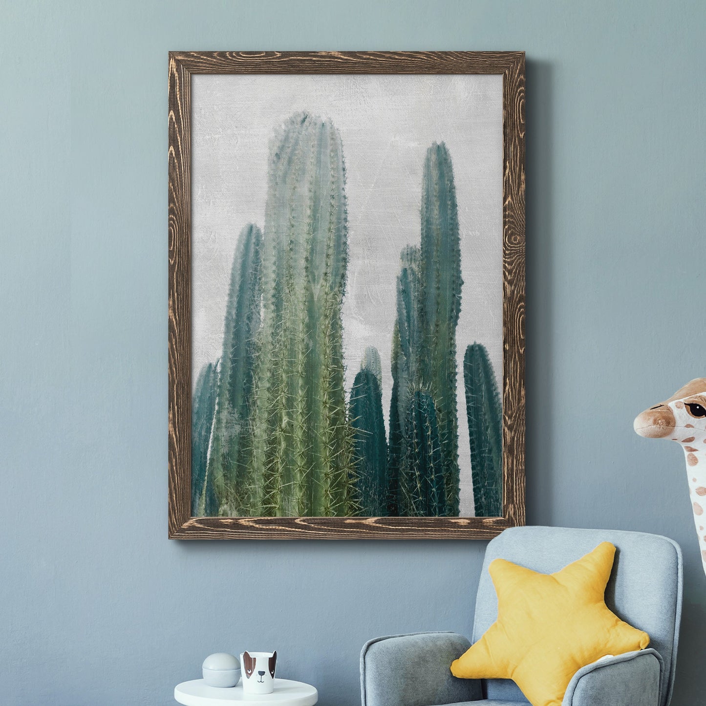 Aruba Cacti I - Barnwood Framed Canvas Print