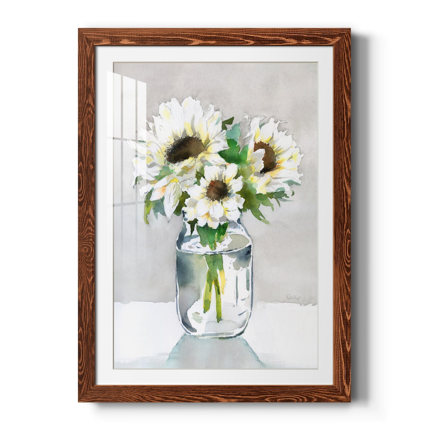 Sunflower II - Barnwood Framed Art Print