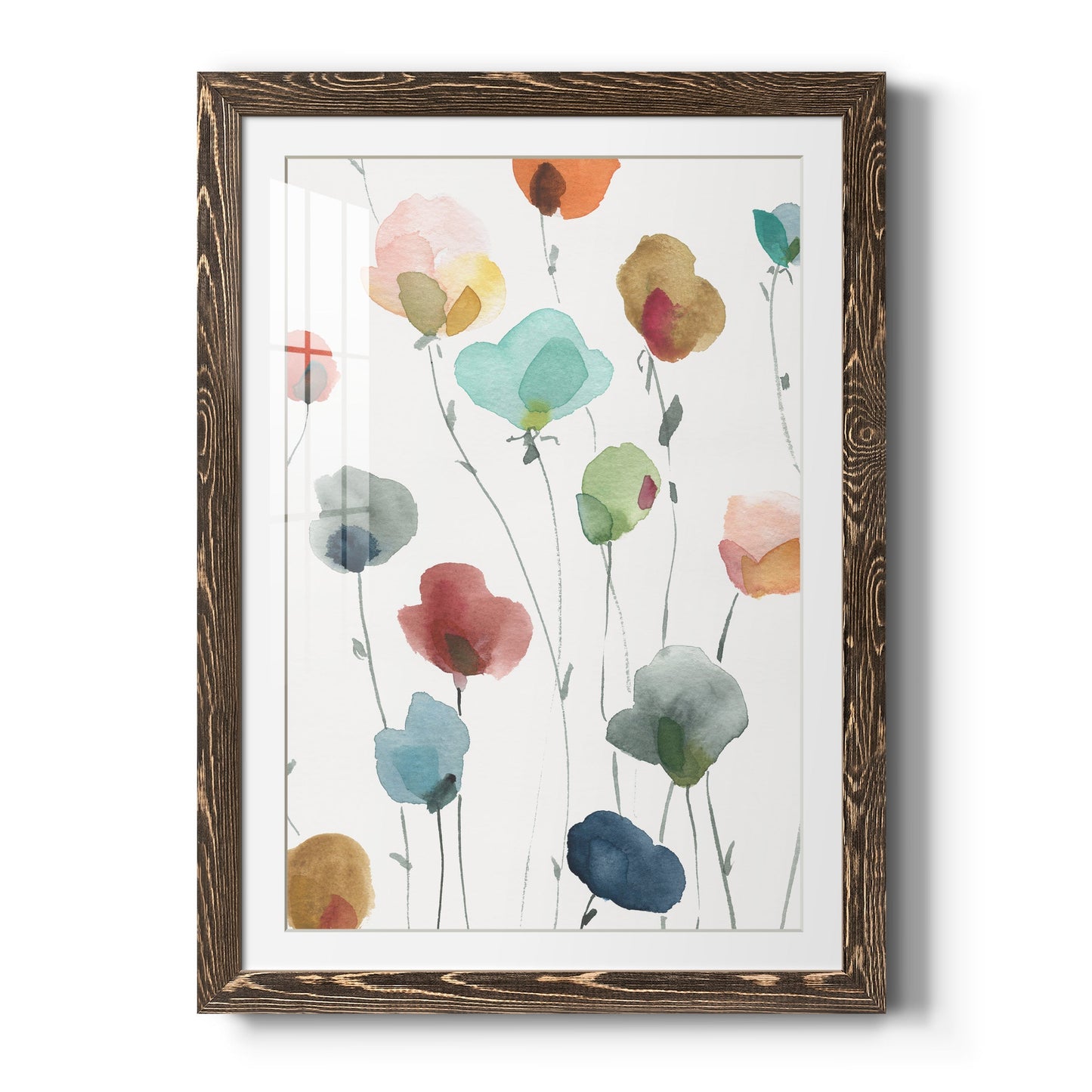 Lollipop Garden I - Barnwood Framed Art Print