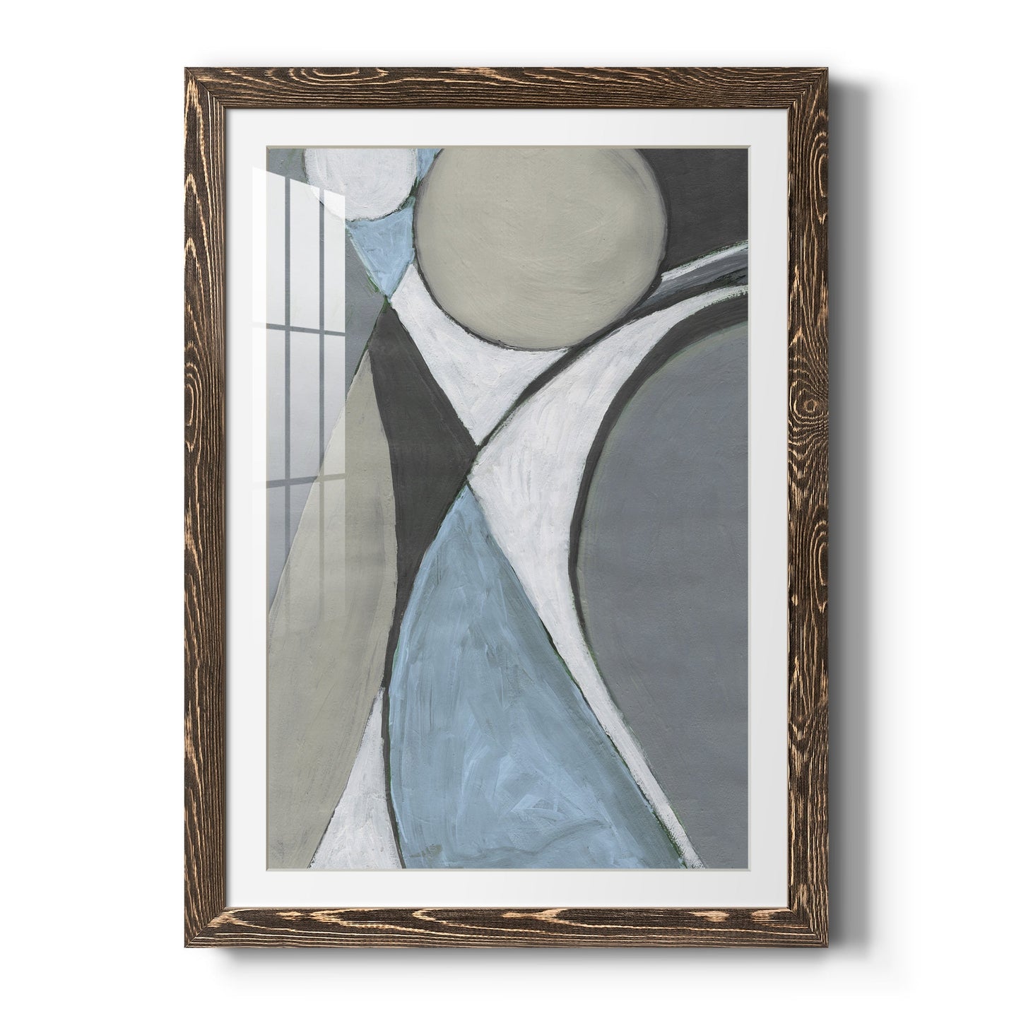 A Soft Jeweled Geometric II - Barnwood Framed Art Print