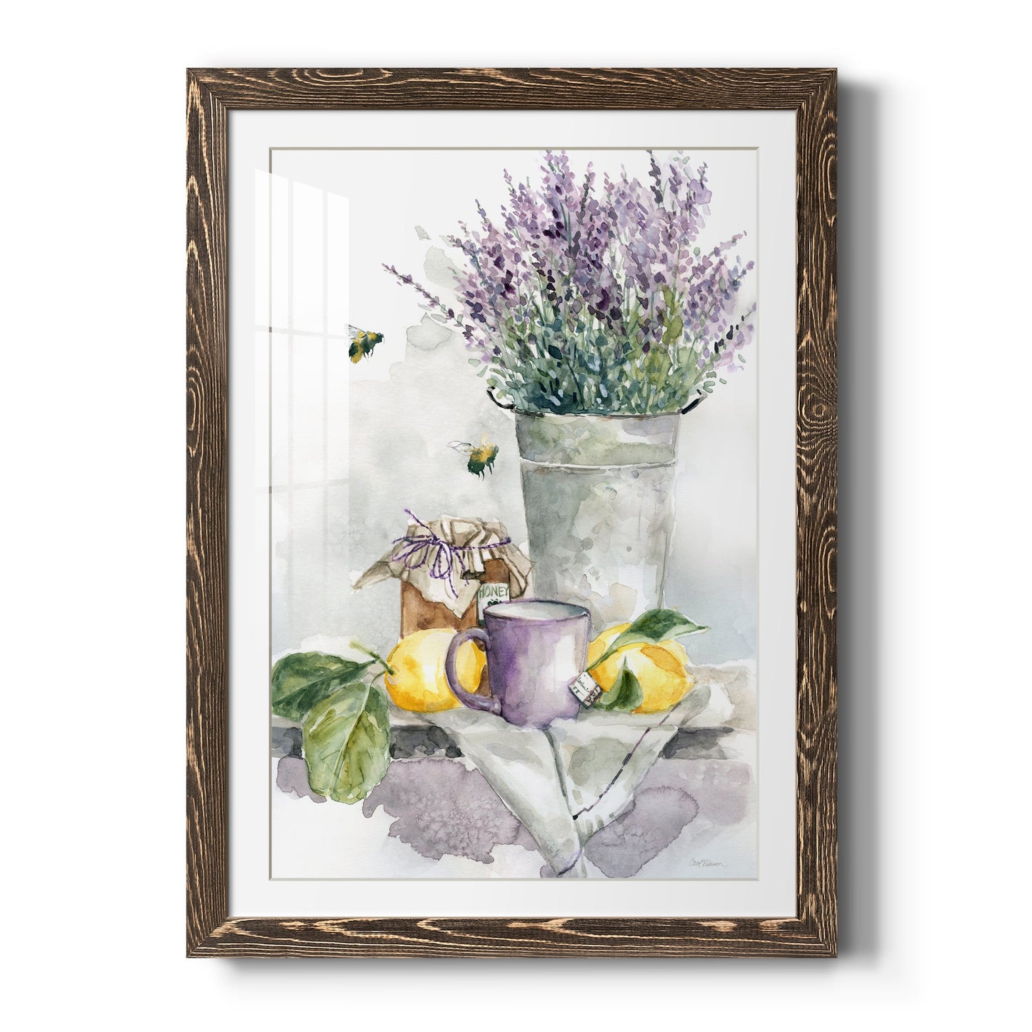 Lavender Lemon and Honey Tea - Barnwood Framed Art Print