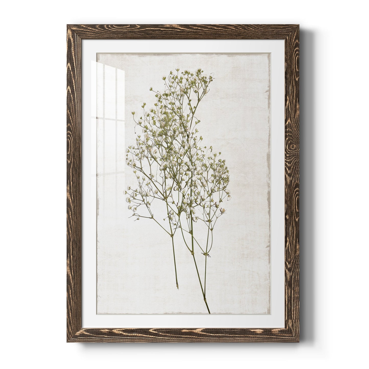Farmhouse Pressed Flower I - Barnwood Framed Art Print