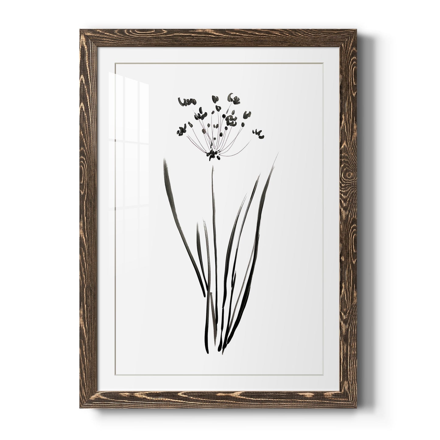 Inky Botanical II - Barnwood Framed Art Print