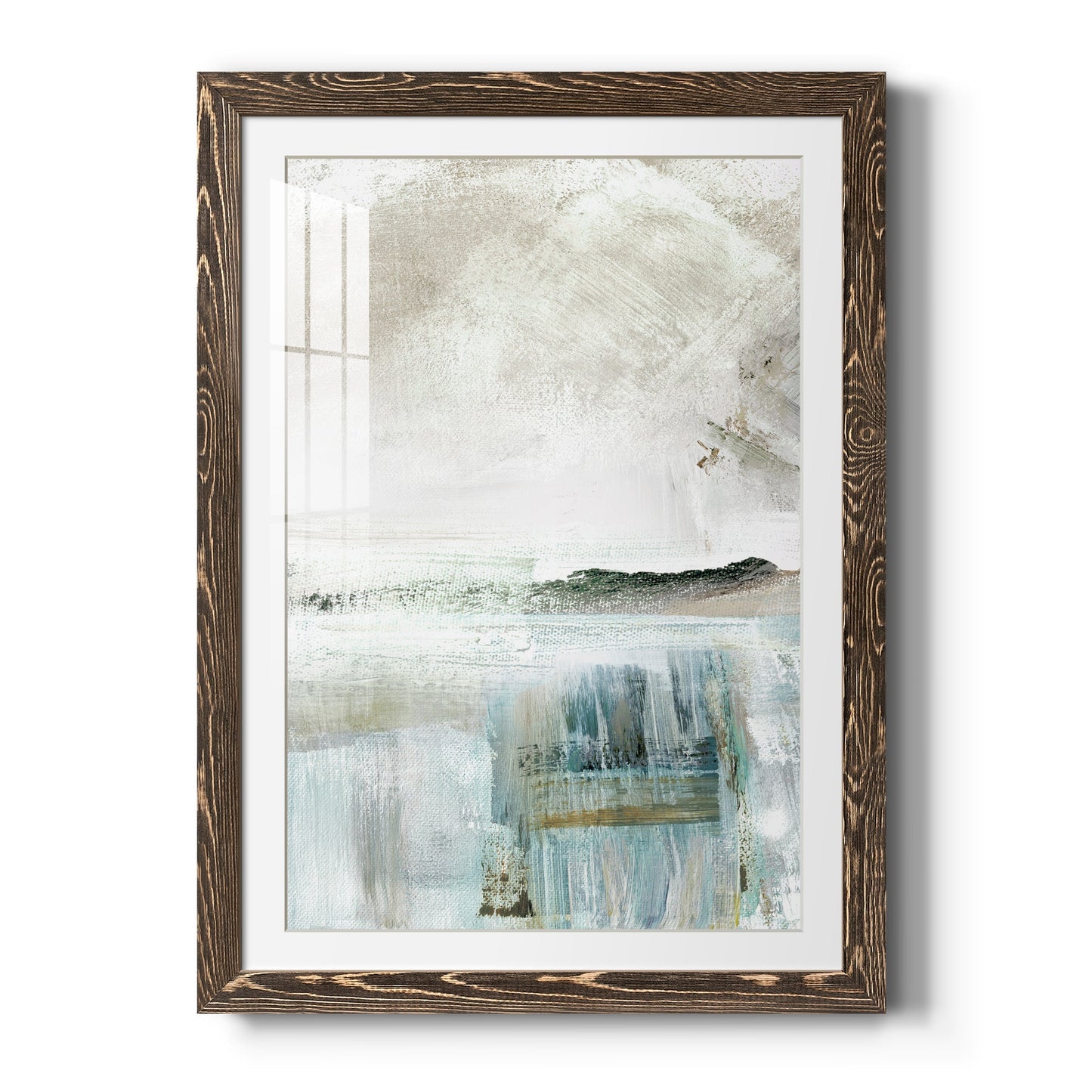 Summer Teal II - Barnwood Framed Art Print