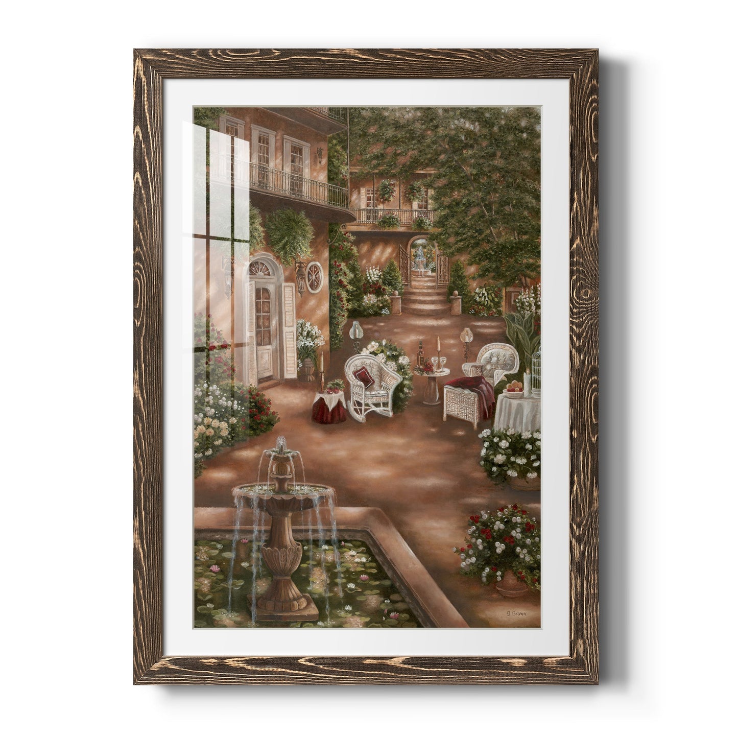 Evening Cocktails I - Barnwood Framed Art Print