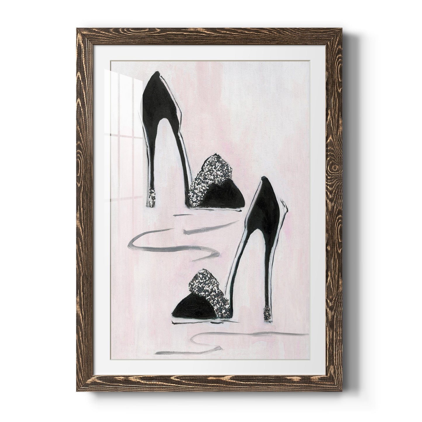 Shoes That Dazzle II - Barnwood Framed Art Print
