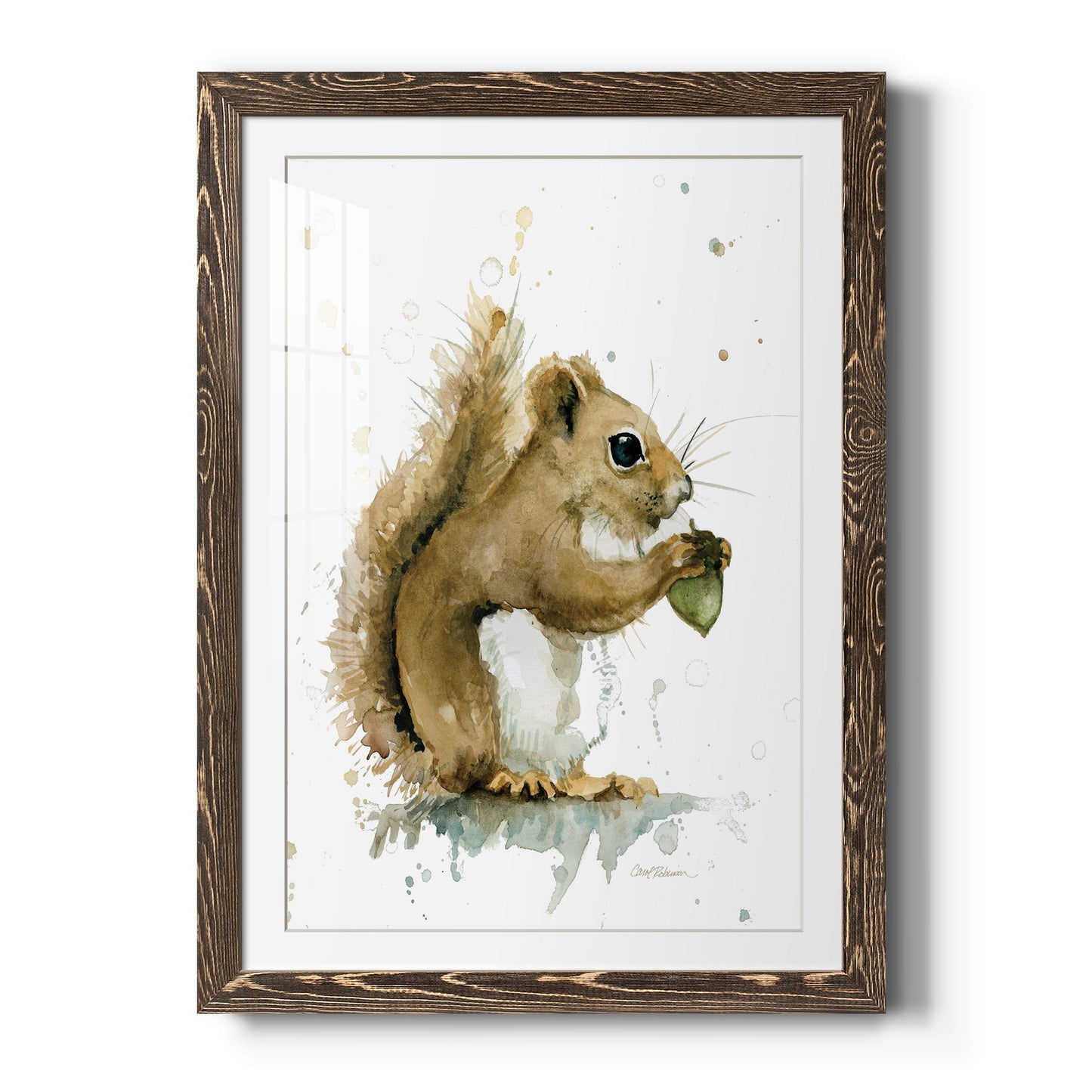 Harvest Squirrel - Barnwood Framed Art Print