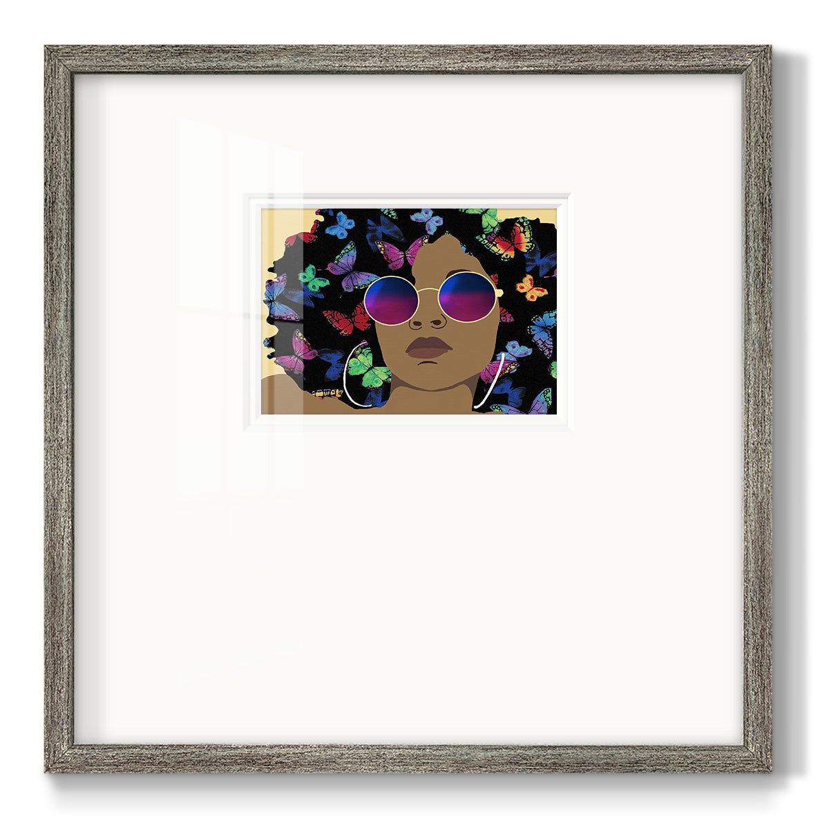 Butterfly Diva I - Double Matboard Framed Print