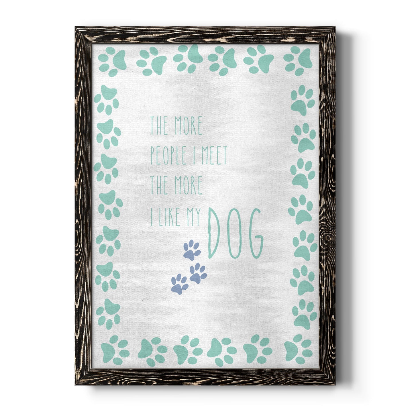 My Dog - Barnwood Framed Canvas Print