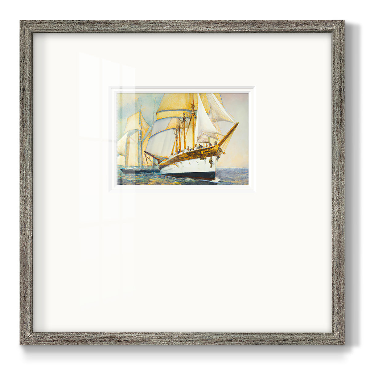 Golden Sail IV - Double Matboard Framed Print