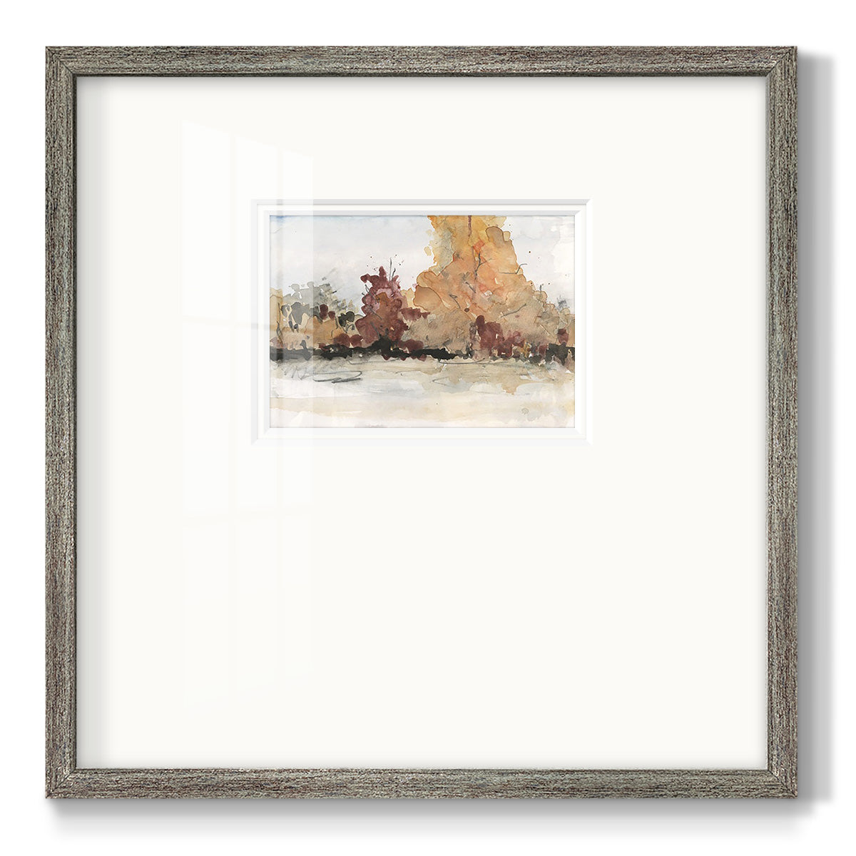 The Autumn View II - Double Matboard Framed Print