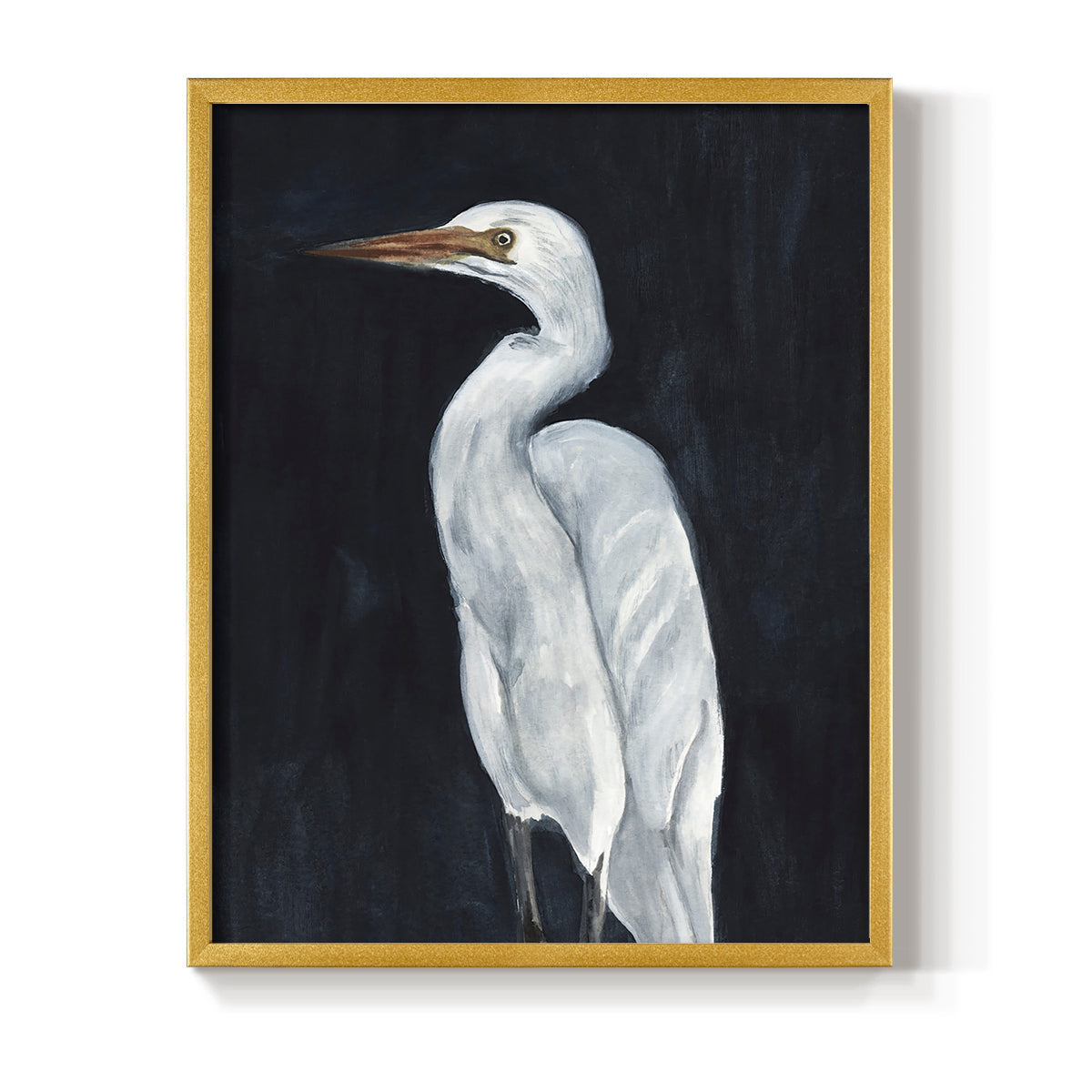 Calm Great Egret I - Restickable Framed Art Print