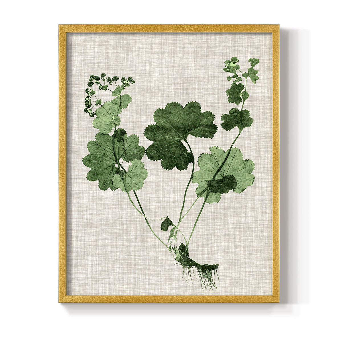 Forest Foliage on Linen I - Restickable Framed Art Print