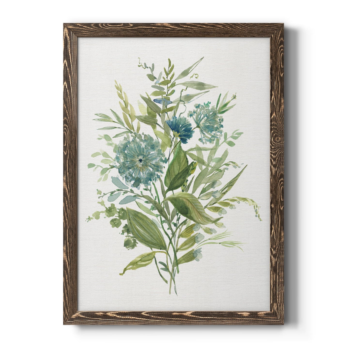 Greenery II - Barnwood Framed Canvas Print