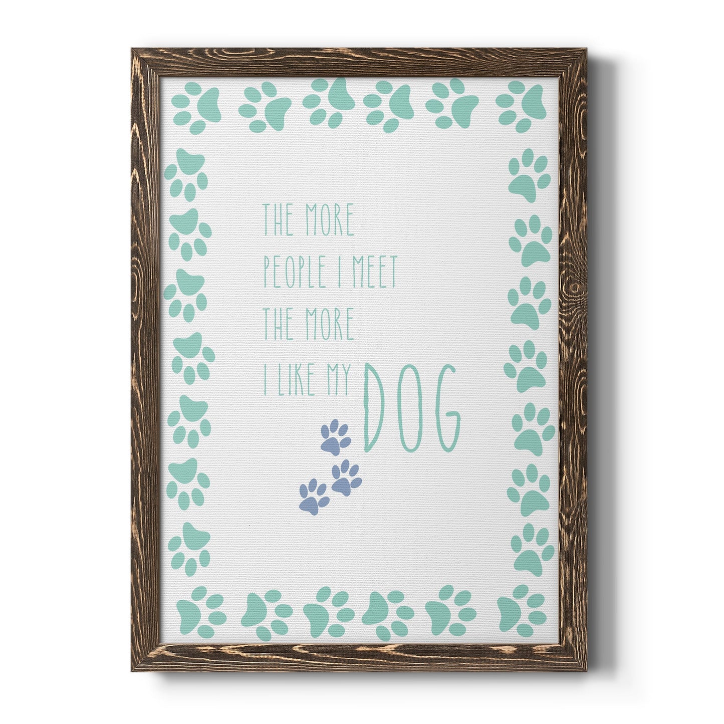 My Dog - Barnwood Framed Canvas Print