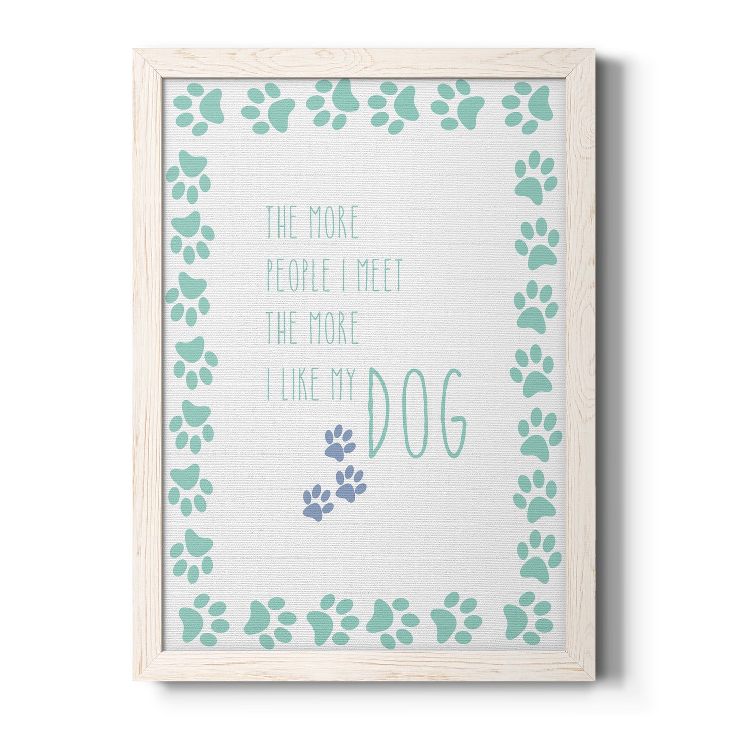 My Dog - Barnwood Framed Canvas Print