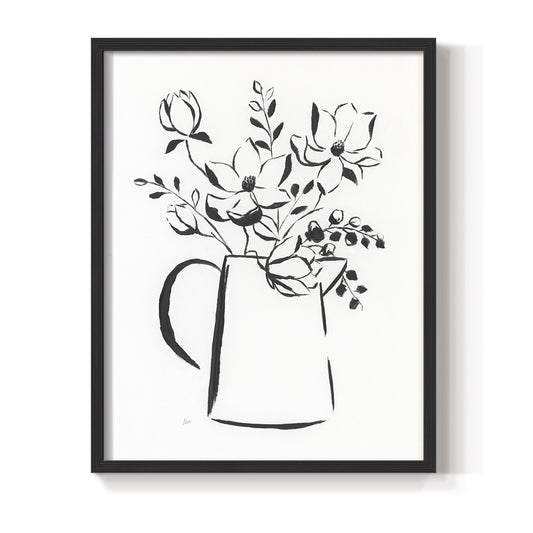 Sketchy Bouquet I - Restickable Framed Art Print