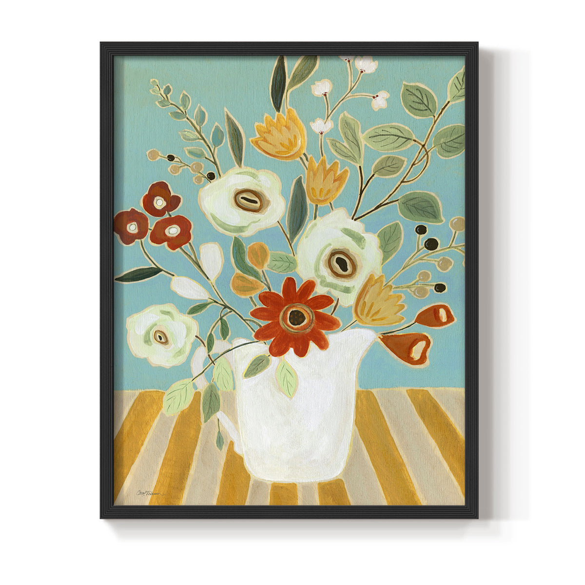 Joyful Blossoms I - Restickable Framed Art Print