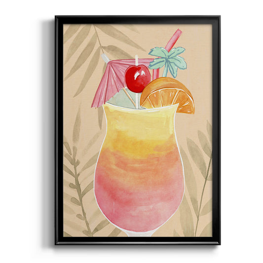 Tropical Cocktail IV - Modern Framed Canvas Print