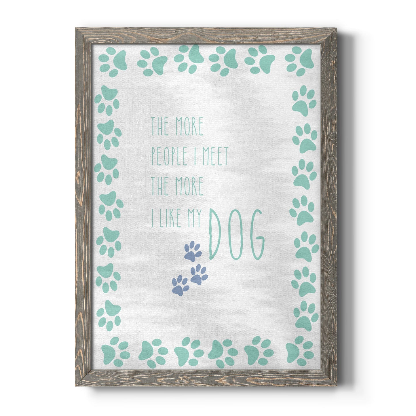 My Dog - Barnwood Framed Canvas Print