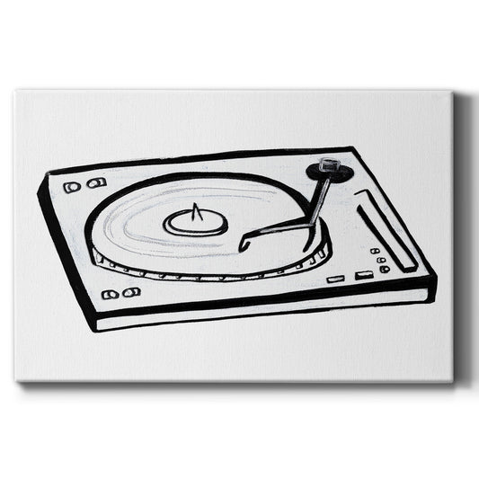 Vinyl Sketch - Canvas Art Print