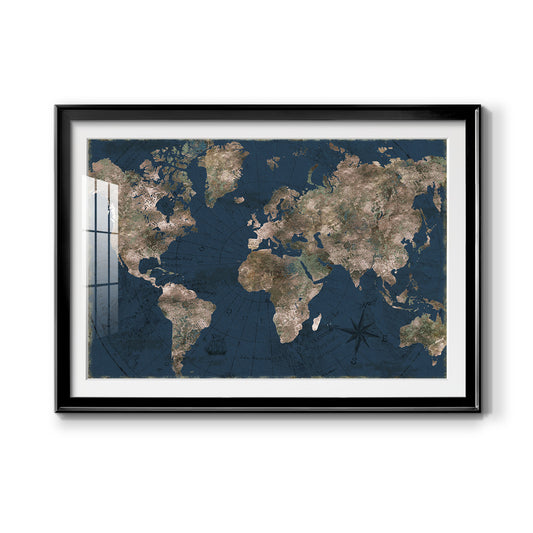 Navy Atlas - Modern Framed Art Print