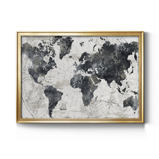 Modern Atlas - Modern Framed Canvas Print