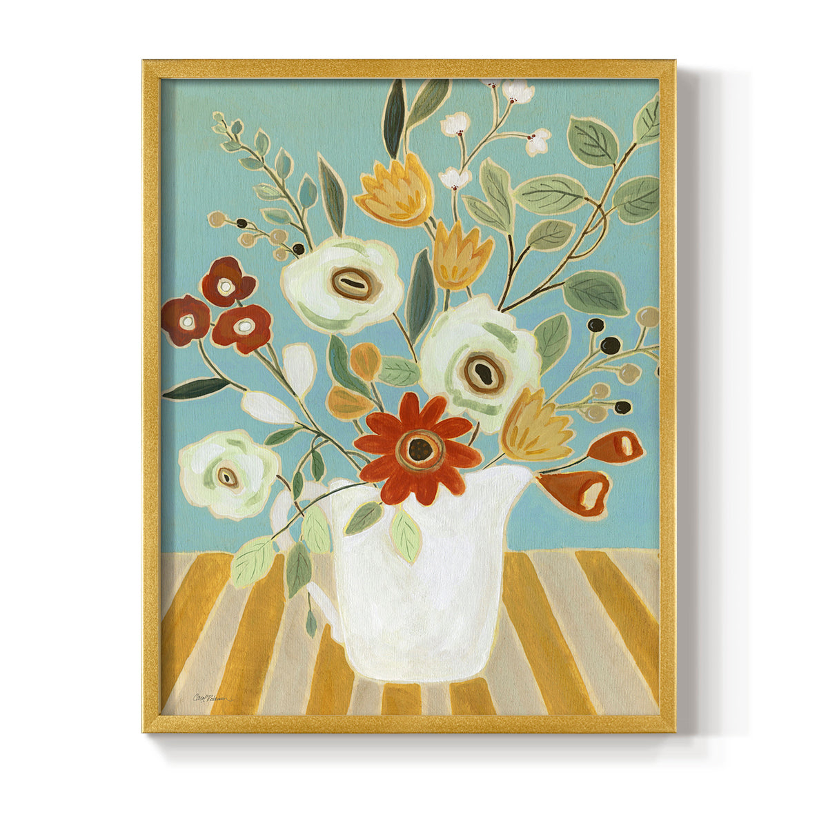Joyful Blossoms I - Restickable Framed Art Print