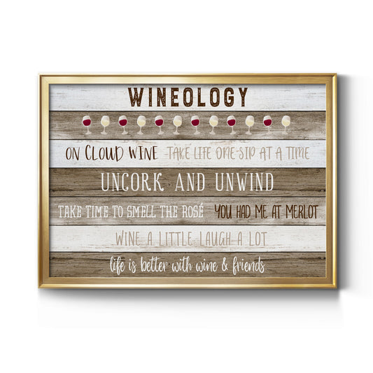 Wineology - Modern Framed Canvas Print
