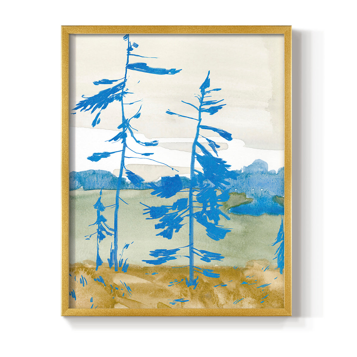 Cerulean Spruce I - Restickable Framed Art Print