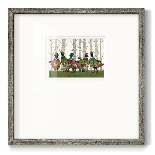 Pheasant Shooting Party Group 3 - Double Matboard Framed Print