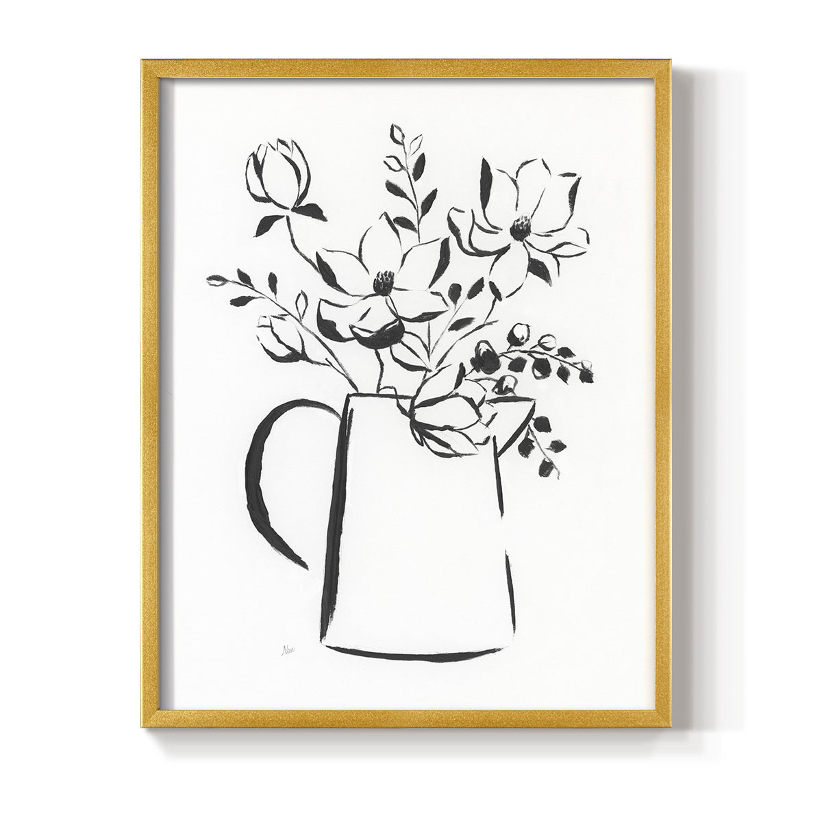 Sketchy Bouquet I - Restickable Framed Art Print