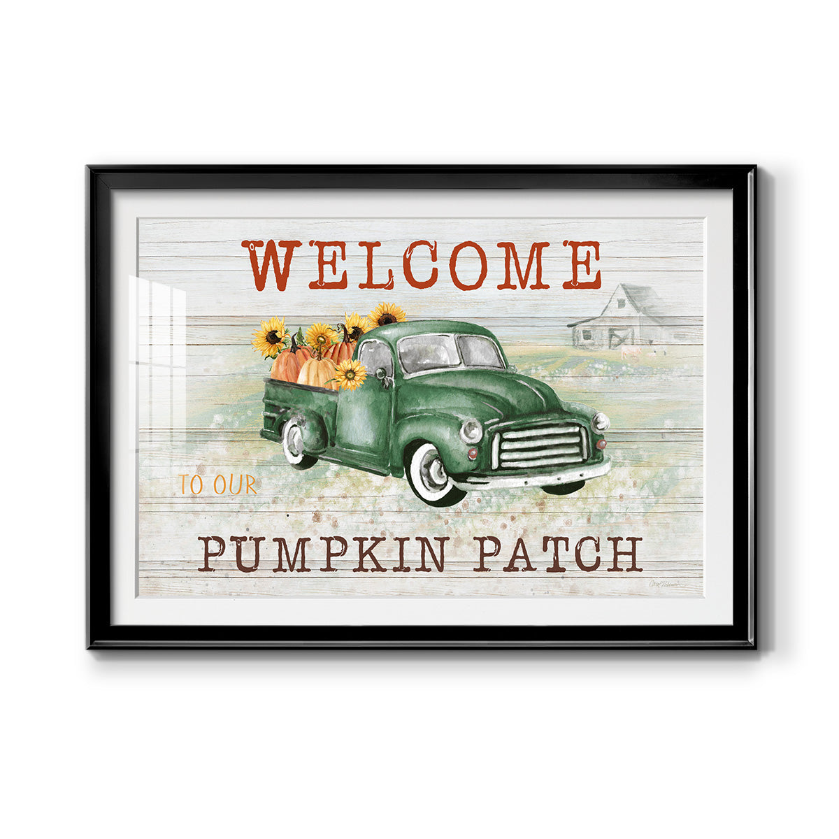 Pumpkin Patch - Modern Framed Art Print