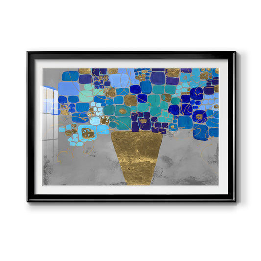 Blue Love - Modern Framed Art Print