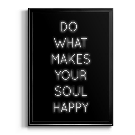 Soul Happy - Modern Framed Canvas Print