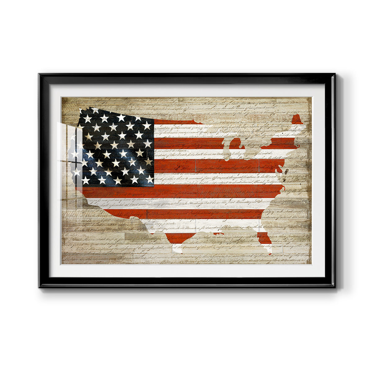 American Flag - Modern Framed Art Print