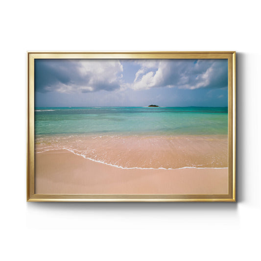 Clear Beach - Modern Framed Canvas Print
