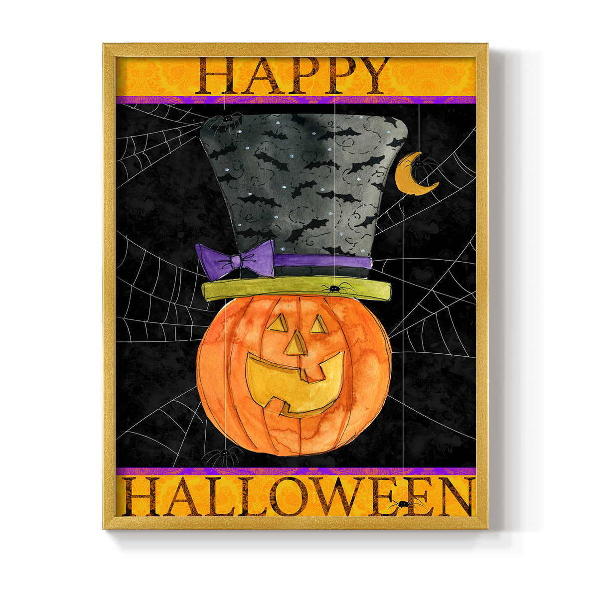 Happy Halloween - Restickable Framed Art Print
