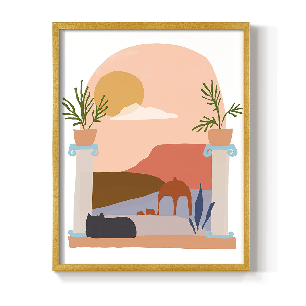 Paper Scene IV - Restickable Framed Art Print